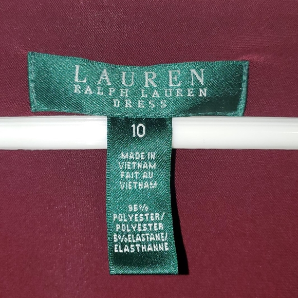 Ralph Lauren maroon long sleeve dress - Picture 4 of 5